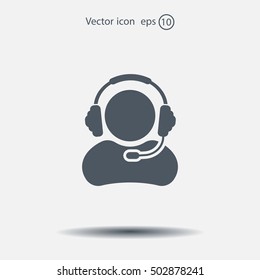 man with headphones vector icon