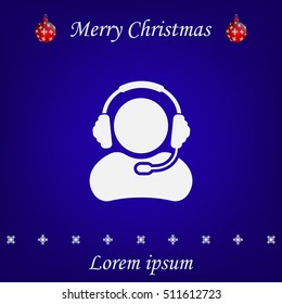 man with headphones vector icon