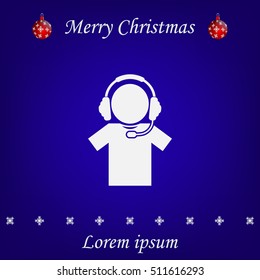 man with headphones vector icon