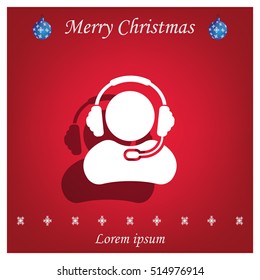 man with headphones vector icon