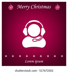 man with headphones vector icon