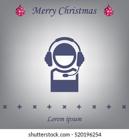 man with headphones vector icon