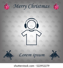 man with headphones vector icon