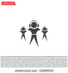 man with headphones vector icon