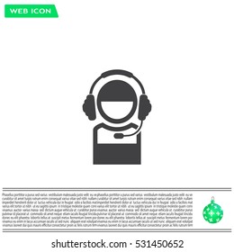 man with headphones vector icon