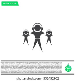 man with headphones vector icon
