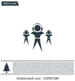 man with headphones vector icon