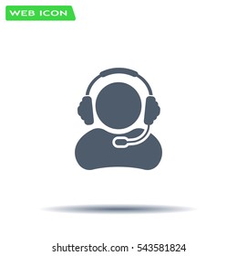 man with headphones vector icon