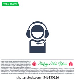 man with headphones vector icon