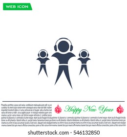 man with headphones vector icon
