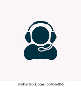 man with headphones vector icon