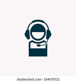 man with headphones vector icon