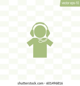 man with headphones vector icon
