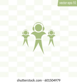 man with headphones vector icon
