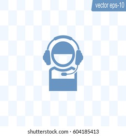 man with headphones vector icon