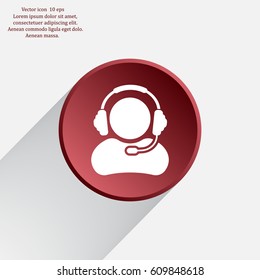 man with headphones vector icon