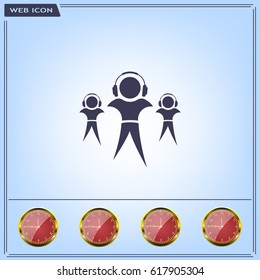 man with headphones vector icon