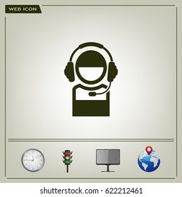 man with headphones vector icon