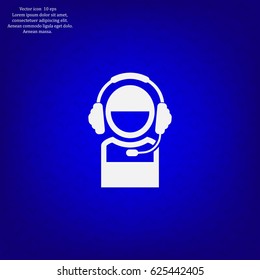man with headphones vector icon