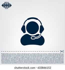 man with headphones vector icon