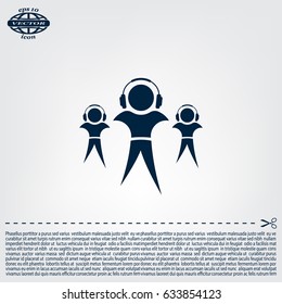 man with headphones vector icon