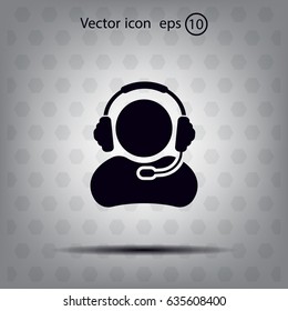 man with headphones vector icon