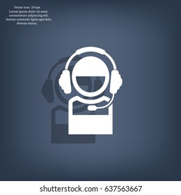 man with headphones vector icon