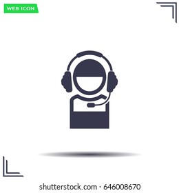 man with headphones vector icon