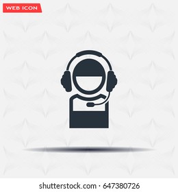 man with headphones vector icon