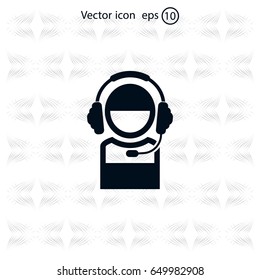 man with headphones vector icon