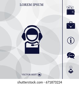 man with headphones vector icon