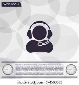 man with headphones vector icon