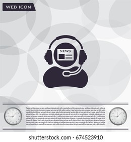 man with headphones vector icon