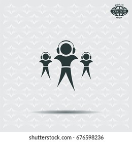 man with headphones vector icon