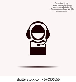 man with headphones vector icon