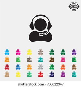 man with headphones vector icon