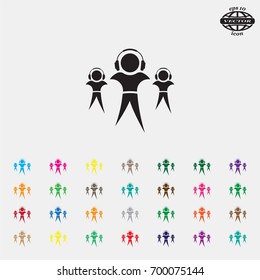 man with headphones vector icon