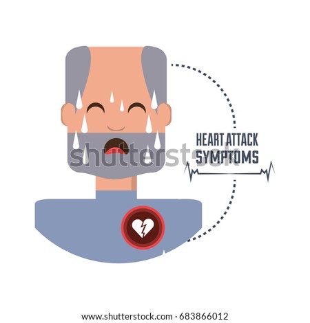 man with heart atack symptoms and condition