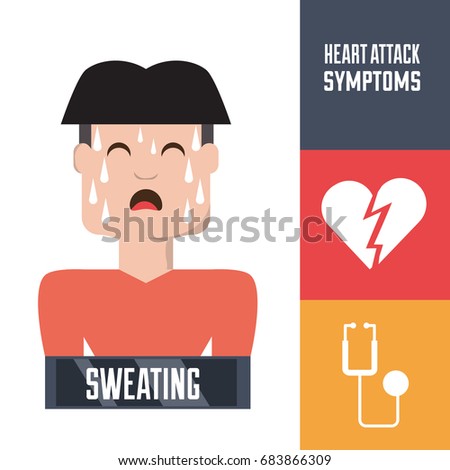 man with heart atack symptoms and condition