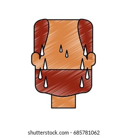 Man with heart attack face cartoon