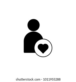man and heart icon. Element of love for mobile concept and web apps. Thin line  icon for website design and development, app development. Premium icon on white background