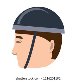 man with helmet