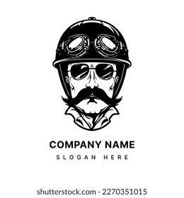man helmet bikers logo is a symbol of the passion, freedom, and adrenaline rush that comes with riding motorcycles, representing the biker lifestyle