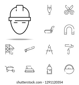 a man in a helmet icon. construction icons universal set for web and mobile