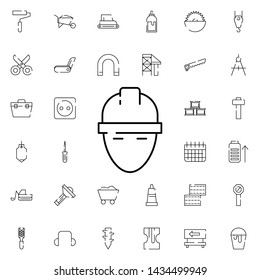 a man in a helmet icon. Universal set of construction for website design and development, app development