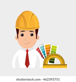 man helmet rules color vector illustration graphic