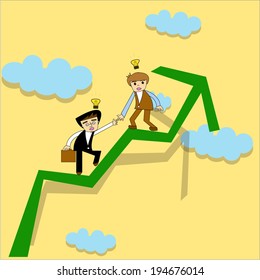 The man help business guy