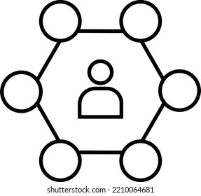 man, hexagon, stakeholders icon. One of business collection icons for websites, web design, mobile app