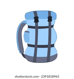 caricatura de hombre haciendo mochila. deporte activo, montaña para caminatas, gente al aire libre hombres señalización de mochila para caminatas. ilustración vectorial de símbolo aislado