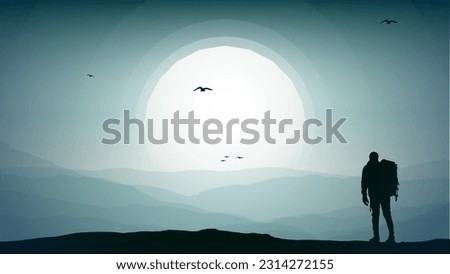 Similar – plane evening mood Gliding